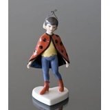 Fastelavnsfigur, Mariehøne, udklædt barn, Royal Copenhagen figur nr. 044