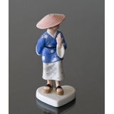 Fastelavnsfigur, Kineserpige, udklædt barn, Royal Copenhagen figur nr. 045