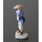 Fastelavnsfigur, Kineserpige, udklædt barn, Royal Copenhagen figur nr. 045