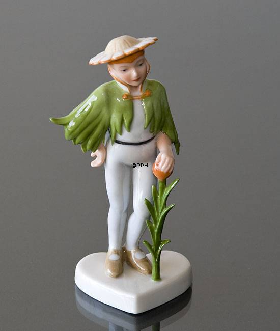 Fastelavnsfigur, Blomsterdreng, udklædt barn, Royal Copenhagen figur nr. 046