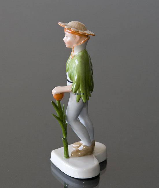 Fastelavnsfigur, Blomsterdreng, udklædt barn, Royal Copenhagen figur nr. 046