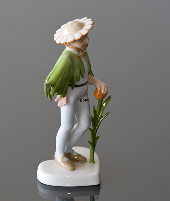 Fastelavnsfigur, Blomsterdreng, udklædt barn, Royal Copenhagen figur nr. 046