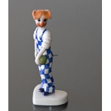 Fastelavnsfigur, Klovn, udklædt barn, Royal Copenhagen figur nr. 047