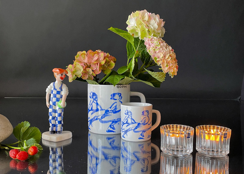 Fastelavnsfigur, Klovn, udklædt barn, Royal Copenhagen figur nr. 047