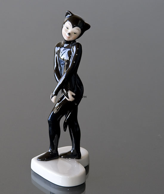 Fastelavnsfigur, Kat, udklædt barn, Royal Copenhagen figur nr. 048