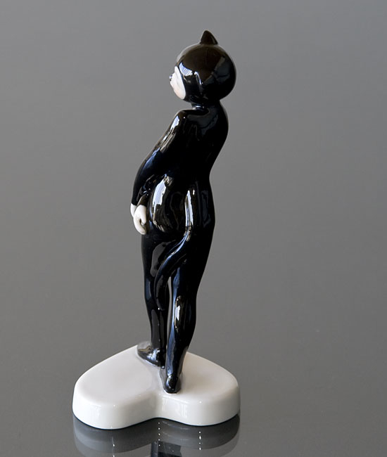 Fastelavnsfigur, Kat, udklædt barn, Royal Copenhagen figur nr. 048
