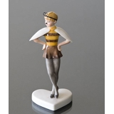 Fastelavnsfigur, Humlebi, udklædt barn, Royal Copenhagen figur nr. 049