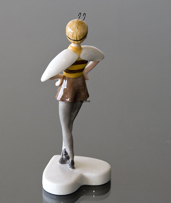 Fastelavnsfigur, Humlebi, udklædt barn, Royal Copenhagen figur nr. 049