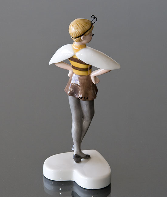 Fastelavnsfigur, Humlebi, udklædt barn, Royal Copenhagen figur nr. 049