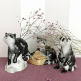 Racoon on Rock looking up, Royal Copenhagen figurine no. 057