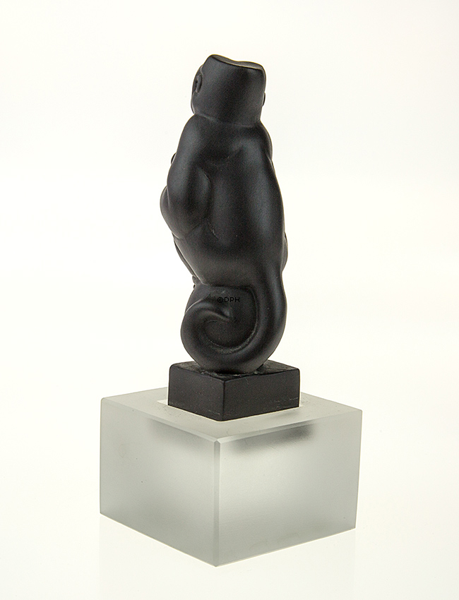 Sort Sørge-cappuciner abe, Royal Copenhagen figur af abe nr. 068