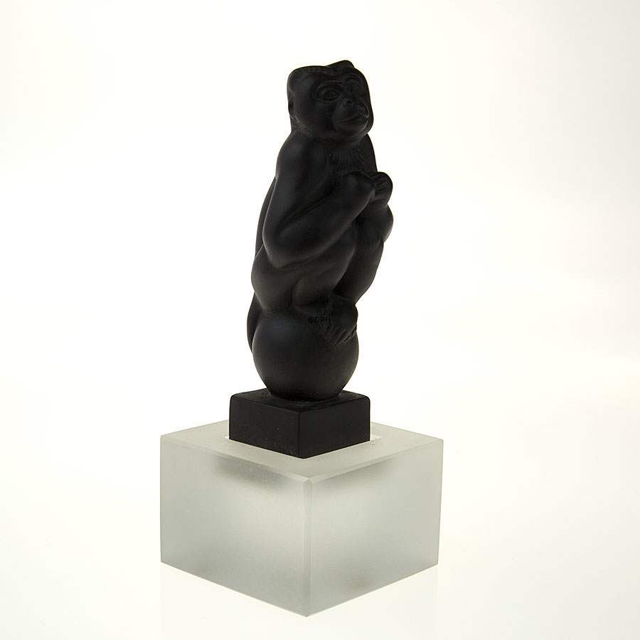 Sort Sørge-cappuciner abe, Royal Copenhagen figur af abe nr. 068