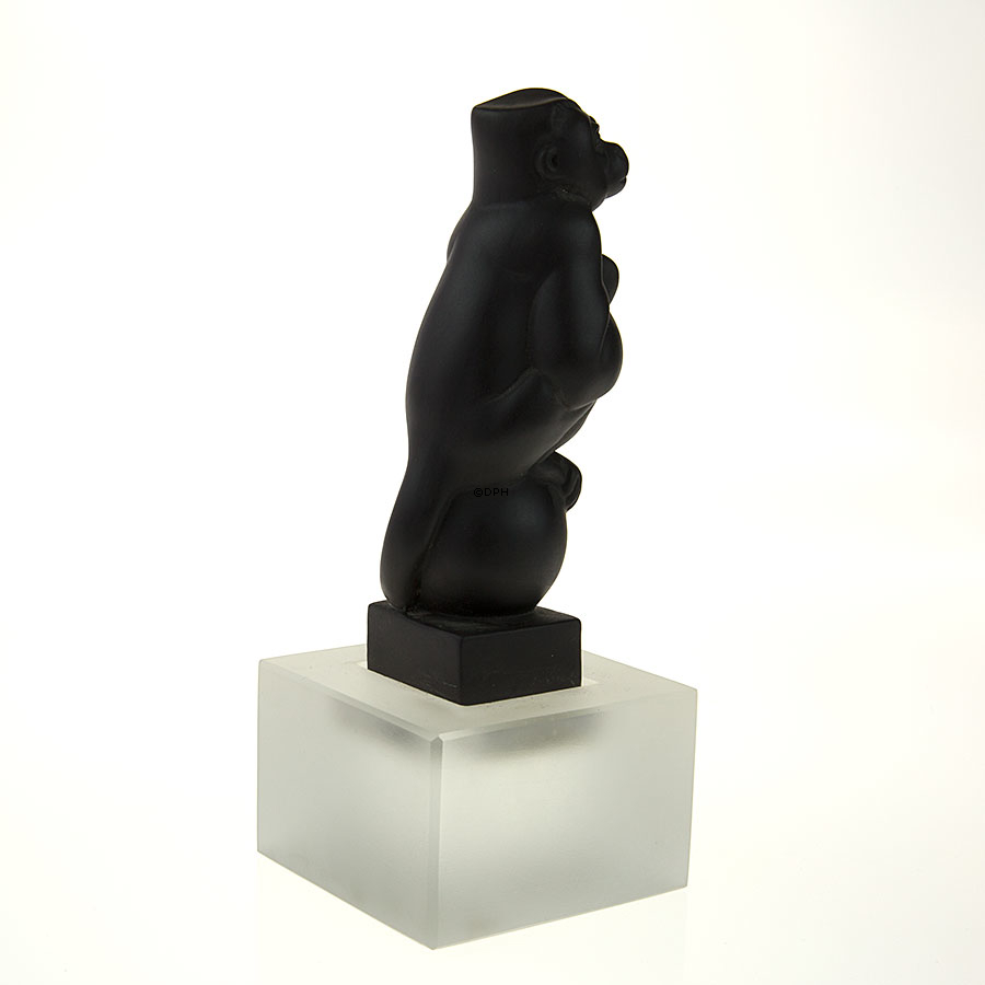 Sort Sørge-cappuciner abe, Royal Copenhagen figur af abe nr. 068