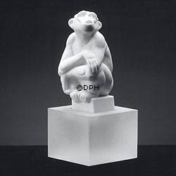 Hvid chimpanse, Royal Copenhagen abe figur nr. 071