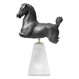 Schwarze Torsoskulptur, Pegasus-Pferd, Royal Copenhagen Bisquit Figur Nr. 075