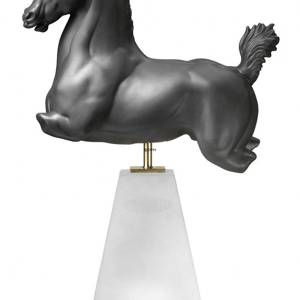 Torso Skulptur, Pegasus-Hest, sort bisquit, Royal Copenhagen figur | Nr. 1249075 | DPH Trading
