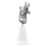 Torso Skulptur, Adonis, mand, hvid bisquit, Royal Copenhagen figur nr. 079