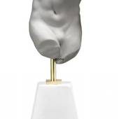 Torso Skulptur, Adonis, mand, hvid bisquit, Royal Copenhagen figur