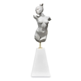 Weiße Torsoskulptur, Afrodite, weiblich, Royal Copenhagen Bisquit Figur Nr. 080
