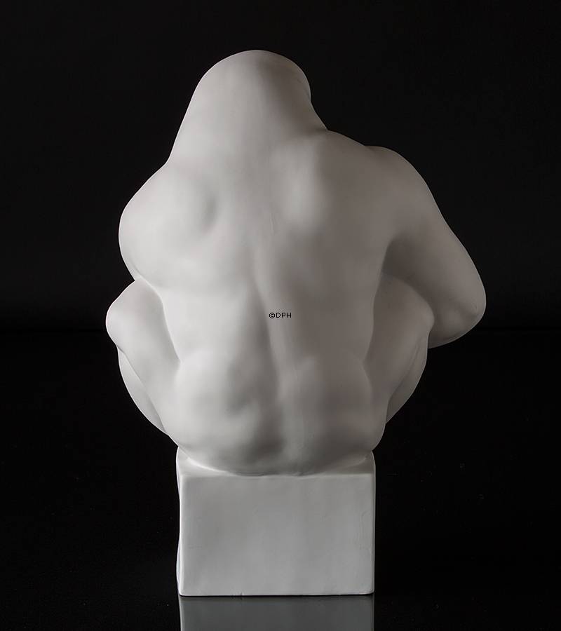 Stor hvid gorilla, Royal Copenhagen abe figur nr. 083