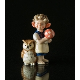 Troll, Big Sister with Owl, Royal Copenhagen figurine no. 096