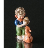 Trolde Lillebror med egern/kanin, Royal Copenhagen troldefigur nr. 097