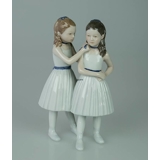 Two ballarinas standing, Ballerina, Royal Copenhagen figurine no. 135