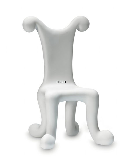 Hvid Musica figur, Tronstol, Royal Copenhagen figur nr. 149