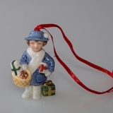 Figurine Ornament 2005, Girl with presents, Bing & Grondahl