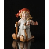 Pixie skiing, Royal Copenhagen Christmas figurine no. 179