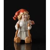 Pixie skiing, Royal Copenhagen Christmas figurine no. 179