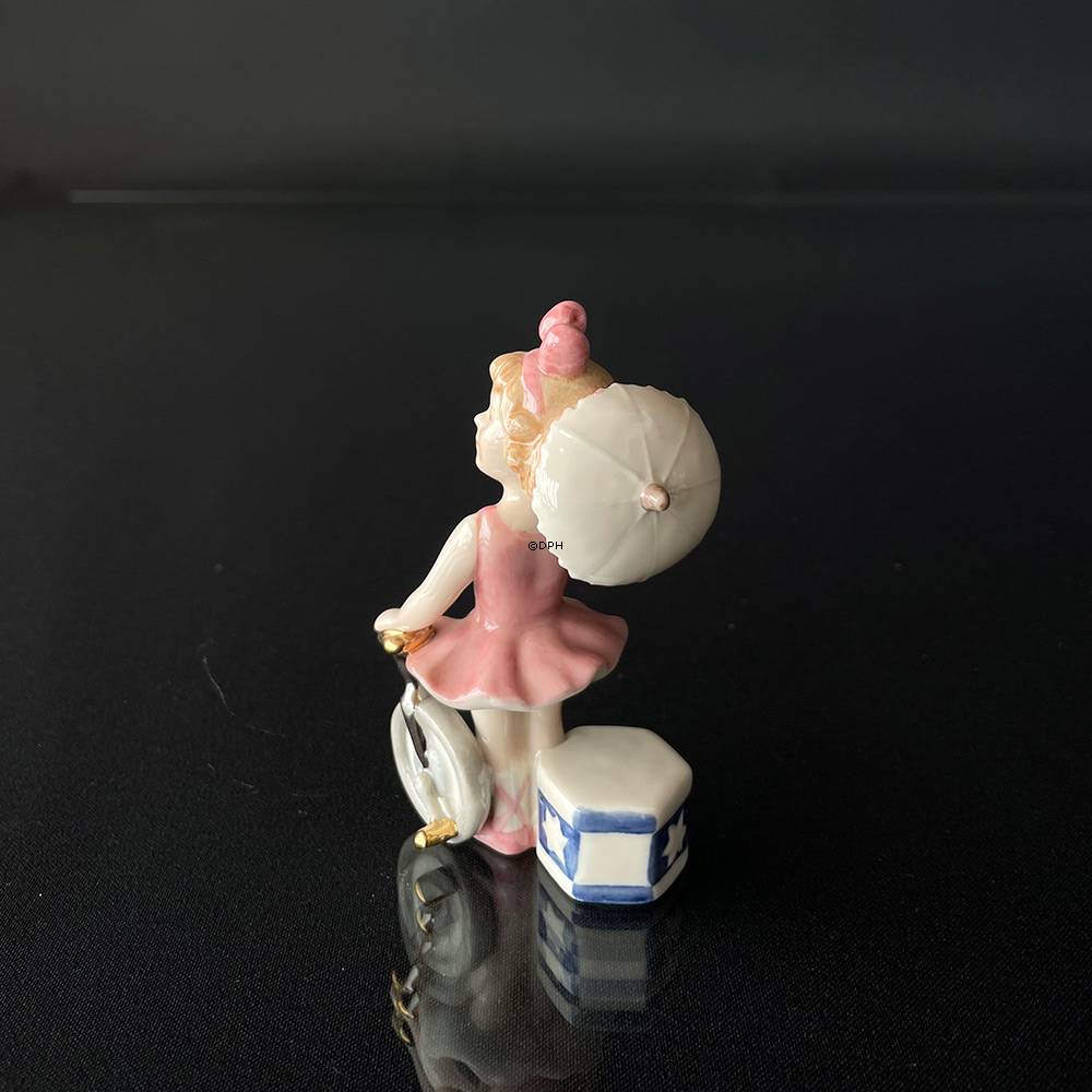 Linedanser Med Cykel, Royal Copenhagen figur i serien Mini Cirkus figurer