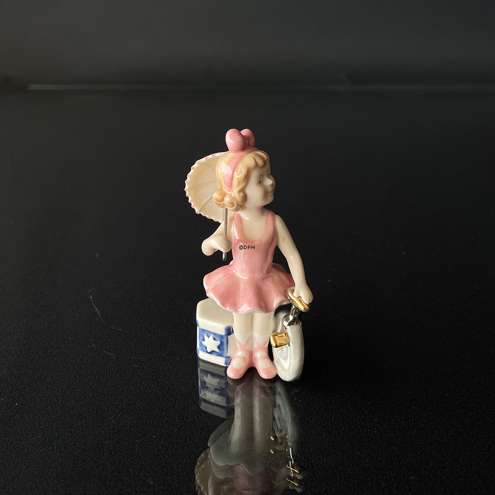 Linedanser Med Cykel, Royal Copenhagen figur i serien Mini Cirkus figurer