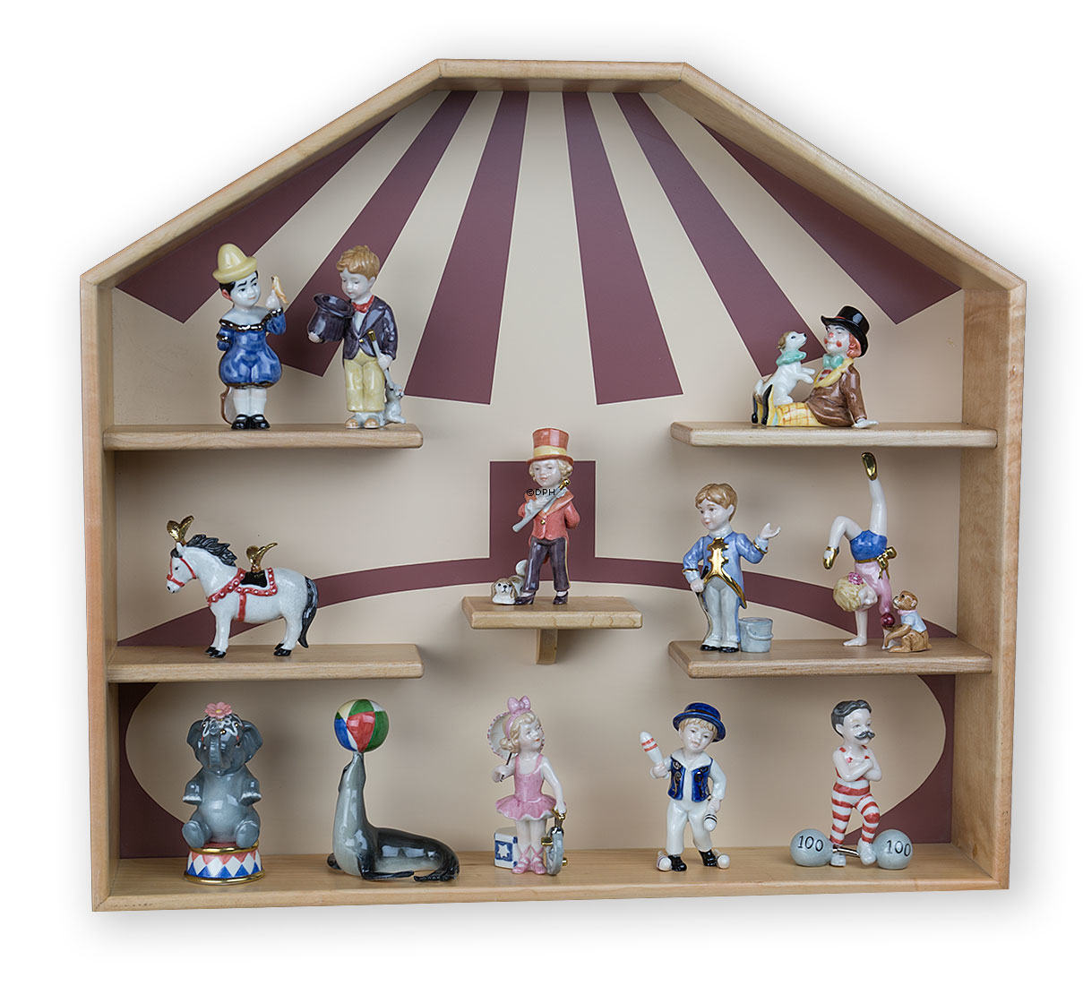 Circuselefant, Royal Copenhagen figur i serien Mini Cirkus figurer