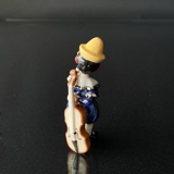 Clown mit Gitarre, Royal Copenhagen Figur aus der Mini Zirkus Kollektion