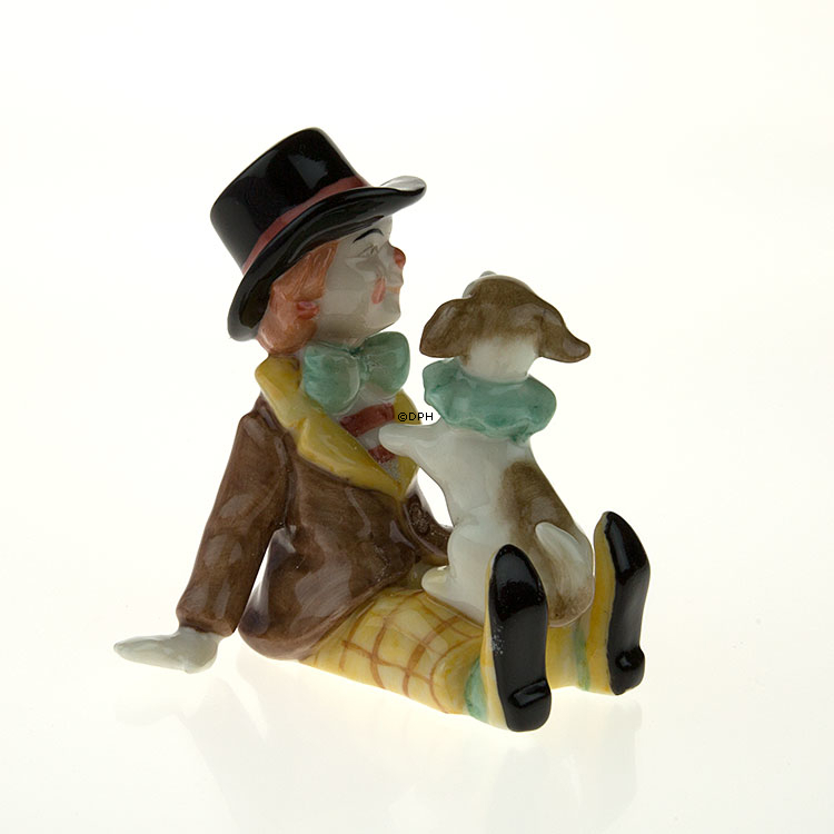 Klovn Med Hund, Royal Copenhagen figur i serien Mini Cirkus figurer