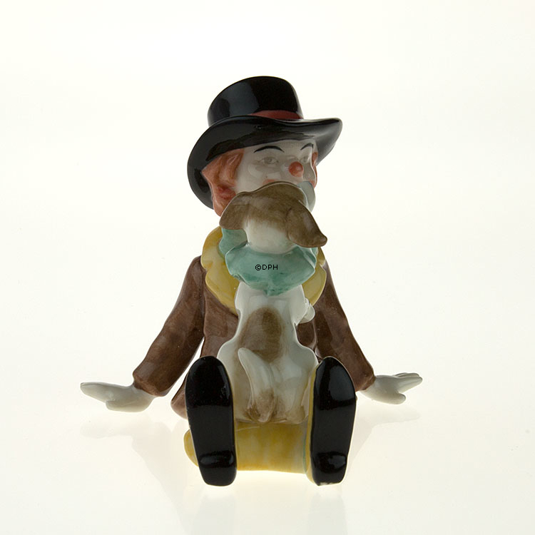 Klovn Med Hund, Royal Copenhagen figur i serien Mini Cirkus figurer