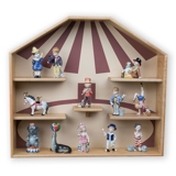 Display, Royal Copenhagen trækasse til serien Mini Cirkus figurer