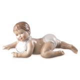 Toddler with diaper trying to crawl, Royal Copenhagen figurine no. 245