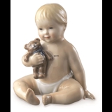 Baby mit Teddybär, Royal Copenhagen Figur Nr. 246