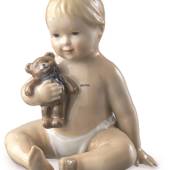 Baby med Bamse, Royal Copenhagen figur