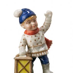 Mini Sommer og Vinterbørn, Dreng med lanterne, Royal Copenhagen figur | Nr. 1249260 | DPH Trading