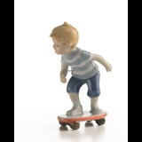 Boy on skateboard, Mini Summer and Winter Children, Royal Copenhagen figurine no. 266