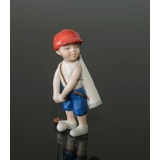 Mini Sommer og Vinterbørn, golfspiller, Royal Copenhagen figur nr. 267