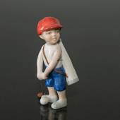 Mini Sommer og Vinterbørn, golfspiller, Royal Copenhagen figur