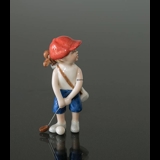 Junge spielt Golf, Mini Sommer und Winter Kinder, Royal Copenhagen Figur Nr. 267