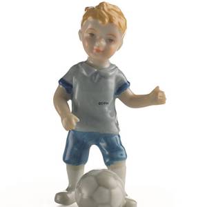 Mini Sommer og Vinterbørn, fodboldspiller, Royal Copenhagen figur | Nr. 1249268 | DPH Trading