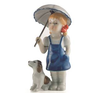 Mini Sommer og Vinterbørn, pige med hund, Royal Copenhagen figur | Nr. 1249269 | DPH Trading