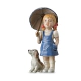 Mini Sommer og Vinterbørn, pige med hund, Royal Copenhagen figur nr. 269