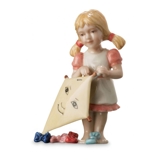 Mini Sommer og Vinterbørn, pige med drage, Royal Copenhagen figur nr. 270